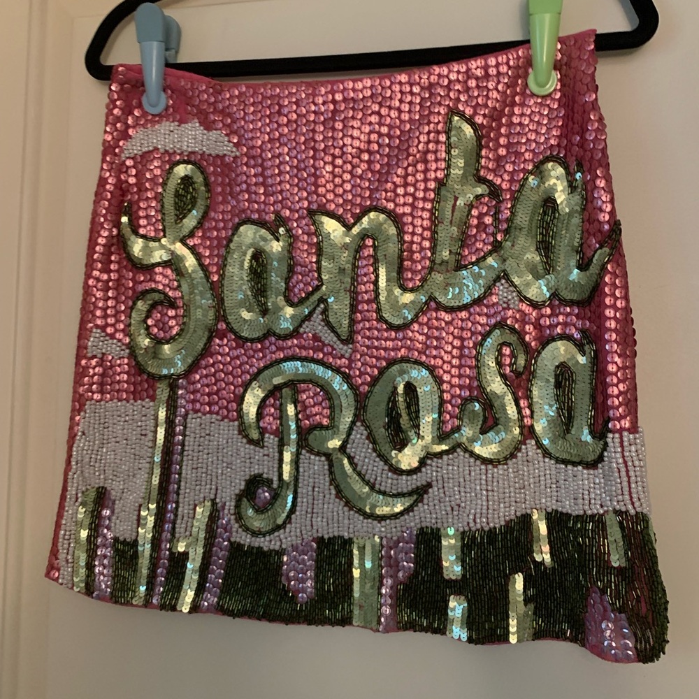 Nasty Gal hand embroidered sequin skirt